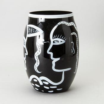 ULRICA HYDMAN-VALLIEN, a signed Kosta Boda glass vase.
