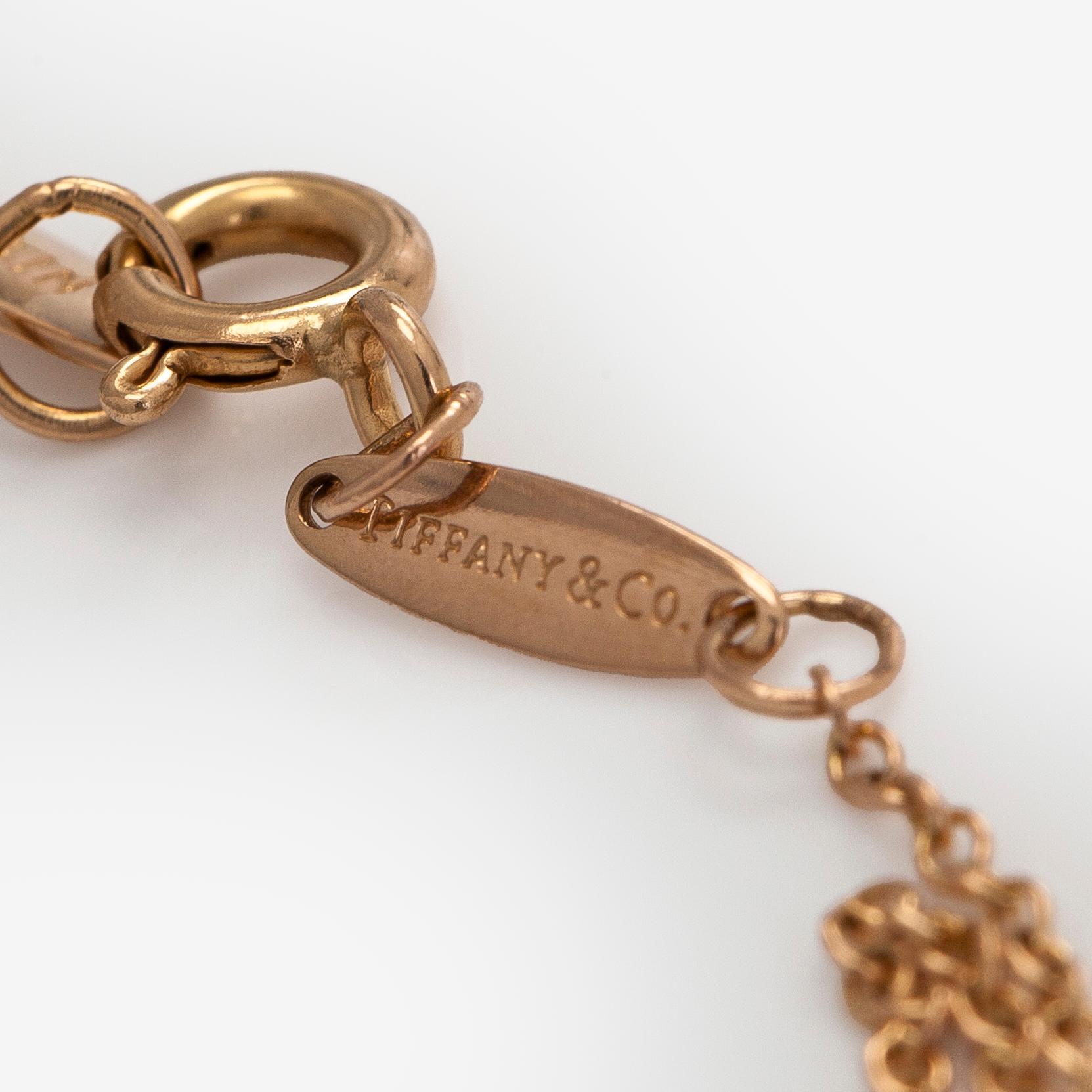 Tiffany & Co, Elsa Peretti, armband, "Diamonds by the Yard", 18K guld med en diamant.