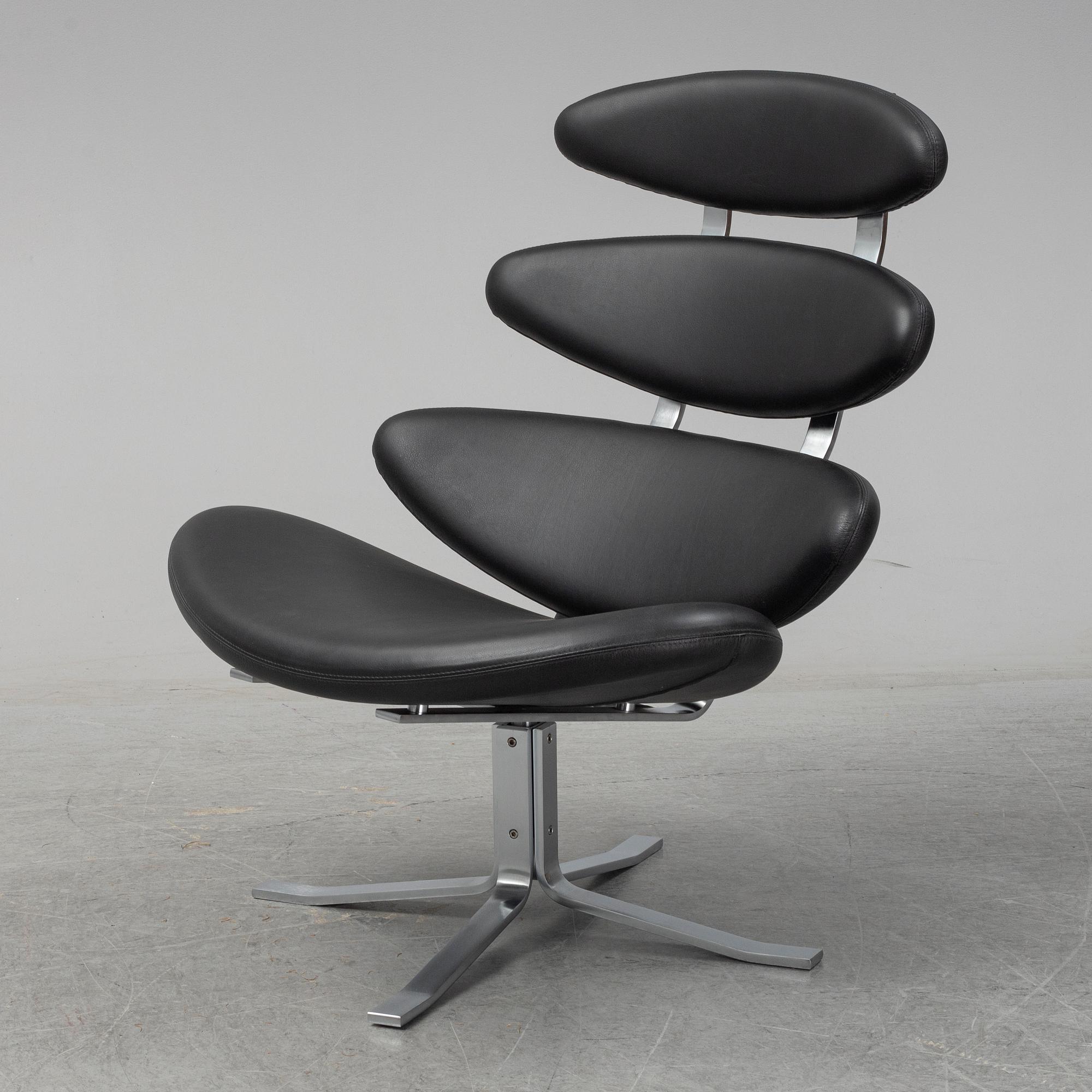 POUL VOLTHER, a 'Corona EJ 5' easy chair, Erik Jørgensen, Denmark.