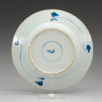 A set of six blue and white plates, Qing dynasty, Kangxi (1662-1722).