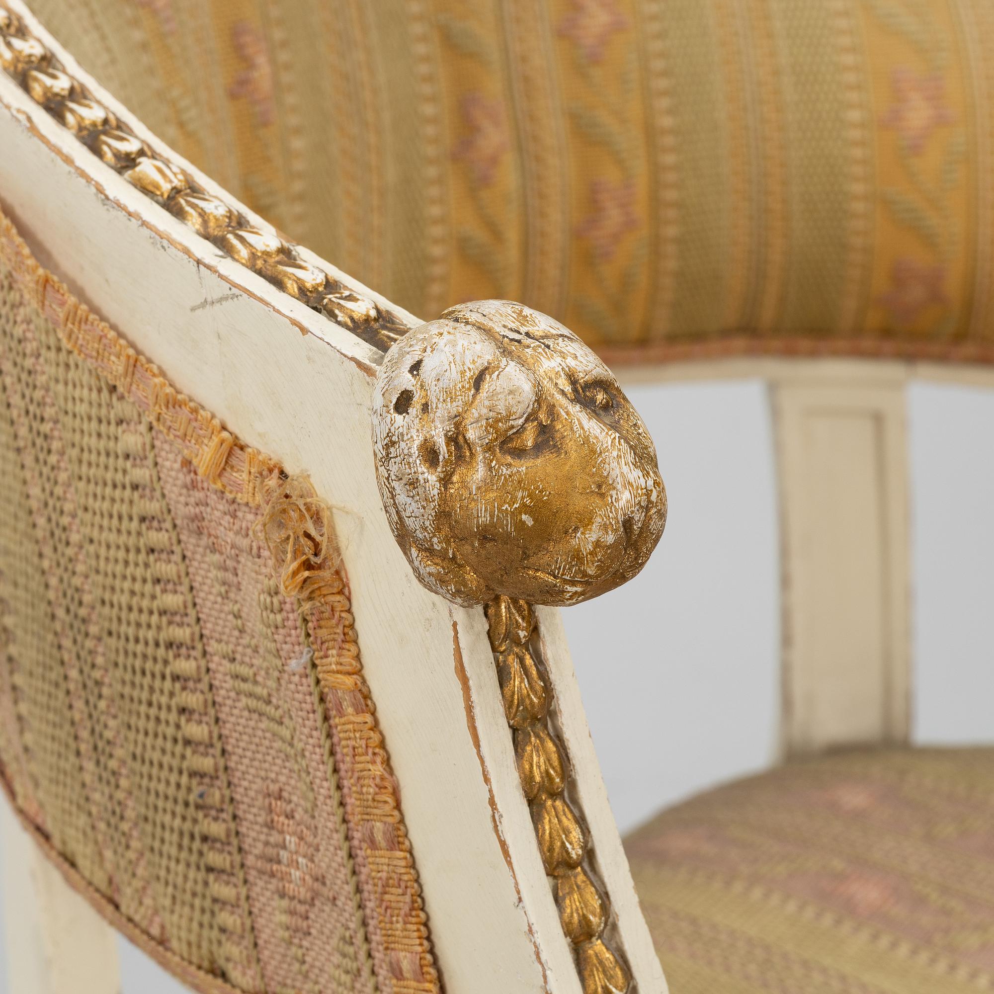 Bergère, 20th century, Late Gustavian style.