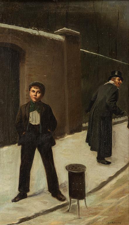 Augustus Edwin Mulready, attributed to, The Chestnut Seller.