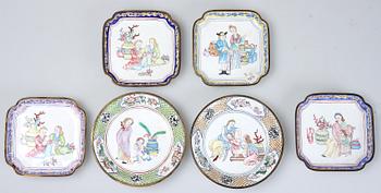 FAT, 6 st, emalj, Kina, 1800-tal.
