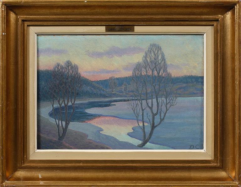 OKÄND KONSTNÄR, olja på duk, signerad DC, omkring sekelskiftet 1900.