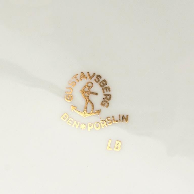 Stig Lindberg, servis  ca 71 dlr "LB" Gustavsberg sent 1900-tal porslin.