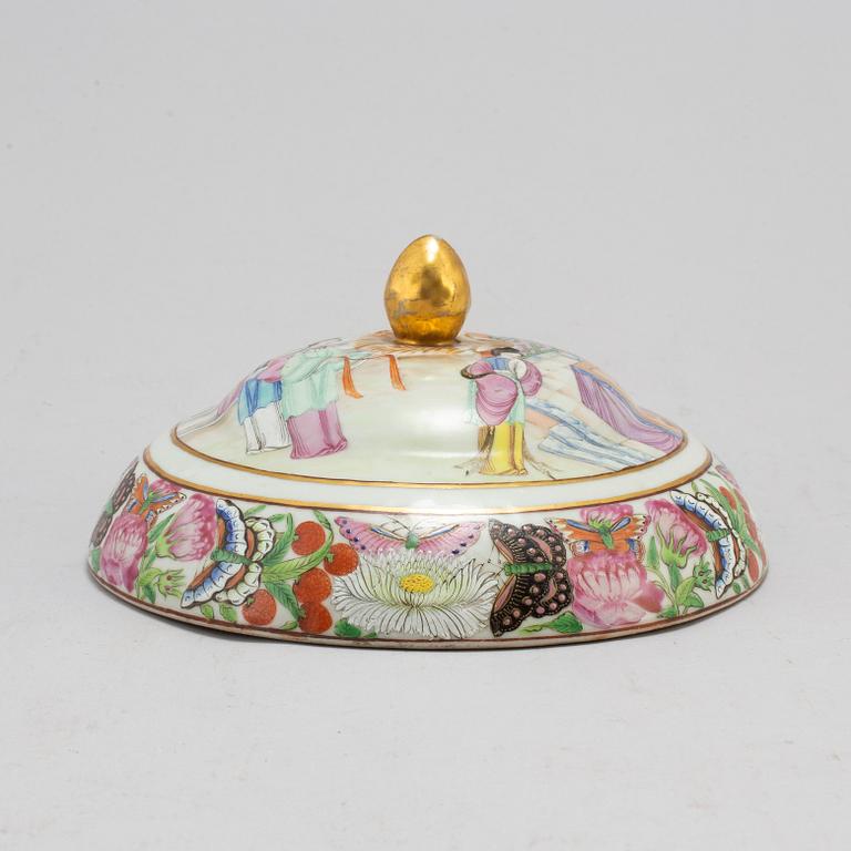 A Canton cover for tureen, Qing dynasty, 19th Century.