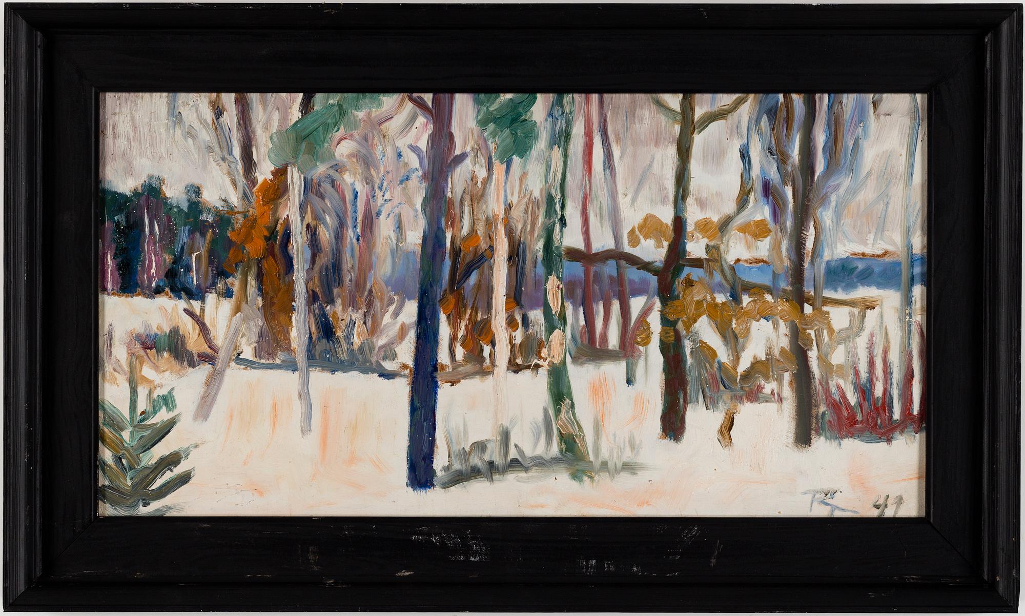 RUNE JANSSON, oil on panel, signed and dated -49.
