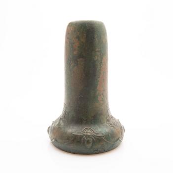 Hugo Elmqvist, Vase, bronze, Art Nouveau, Stockholm, early 20th century.