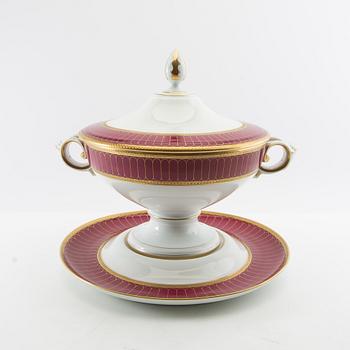 Tureen with lid and plate Rosenthal mid-20th century porcelain.