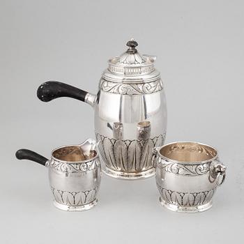 A 20th century silver coffee-set, Swedish import marks.