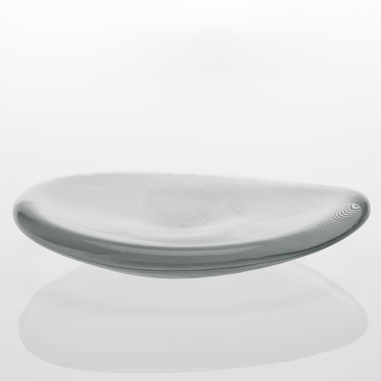 TAPIO WIRKKALA, DISH. Leaf. Signed Tapio Wirkkala, Iittala -55.