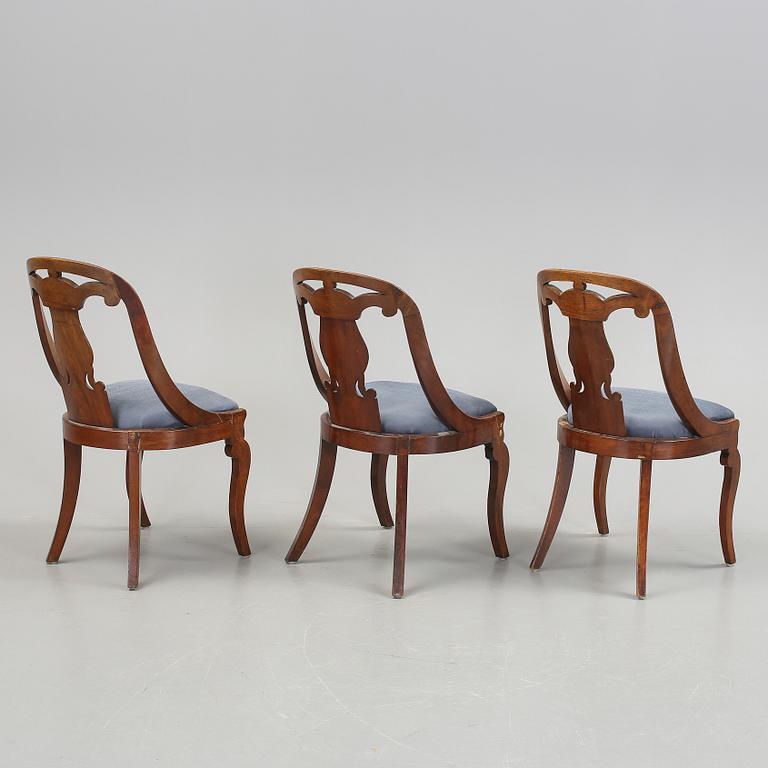 STOLAR, 3 st, sk Göteborgsstolar, 1800-tal.