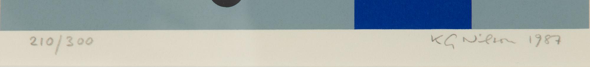KG Nilson, silkscreen in colours, signed and individually numbered 210/300.