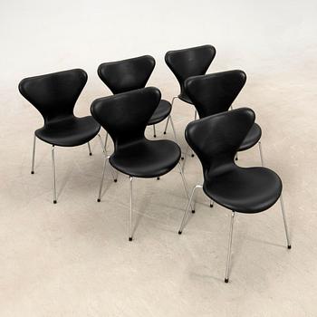Arne Jacobsen, stolar 6 st för Fritz Hansen Danmark.