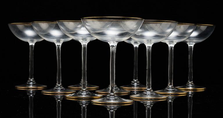 10 champagne glas.