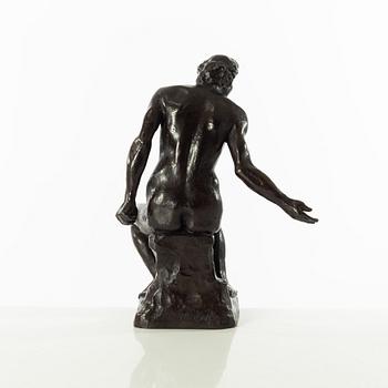 Gudmar Olovson, skulptur. Signerad. Numrerad. Gjutarstämpel. Brons, höjd 30 cm, längd 21,5 cm.