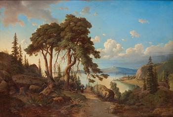 Joseph Magnus Stäck, Landscape with a woman.