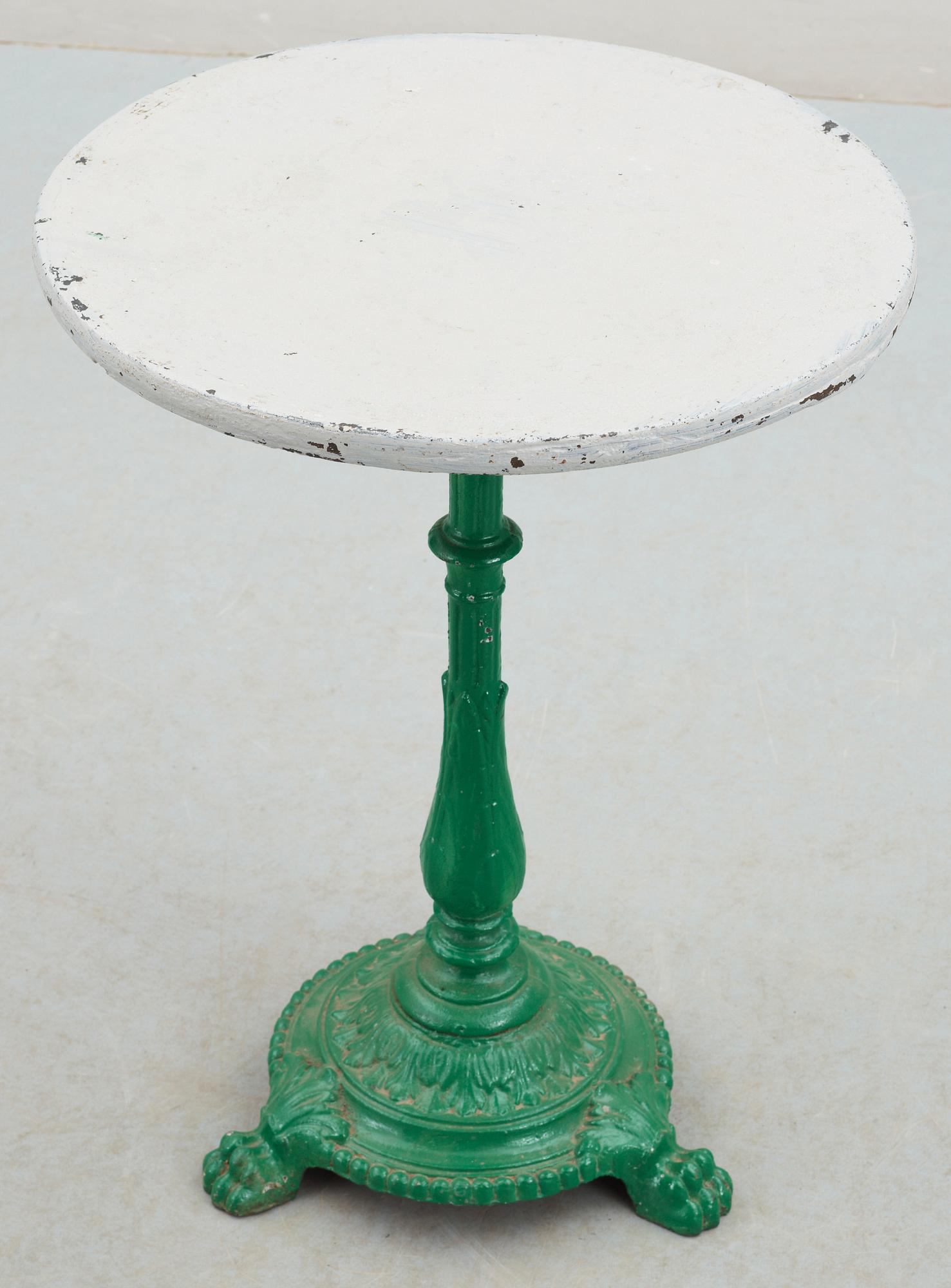 CAFÉBORD, gjutjärn, 1800-talets slut.