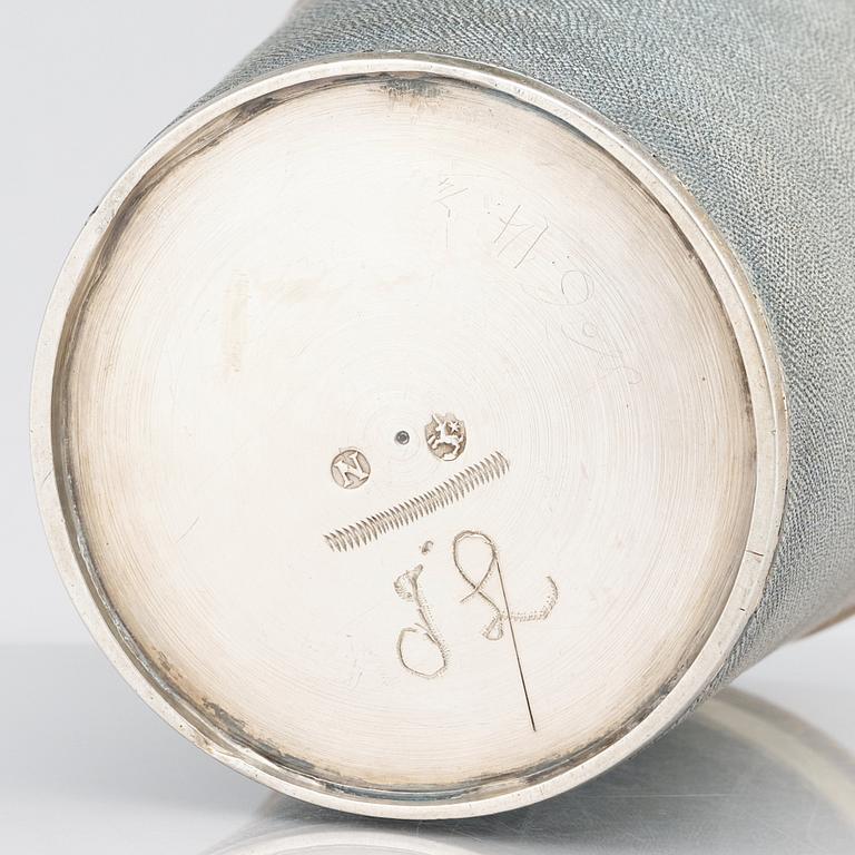A German 17th Century parcel-gilt silver beaker, mark of Marx Burmeister (1630/31-1658), Nürnberg.