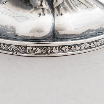 A mid-19th-century  Finnish silver cream jug, maker's mark of Johan Hellgren, Kristinestad 1843.