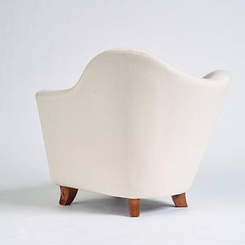 Carl Cederholm, a Swedish Modern asymmetrical armchair, Stil & Form Stockholm 1940s.