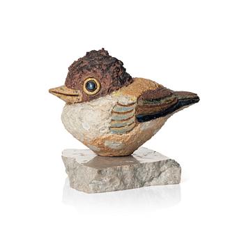 Tyra Lundgren, a stoneware sculpture of a bird, 1960-70s.