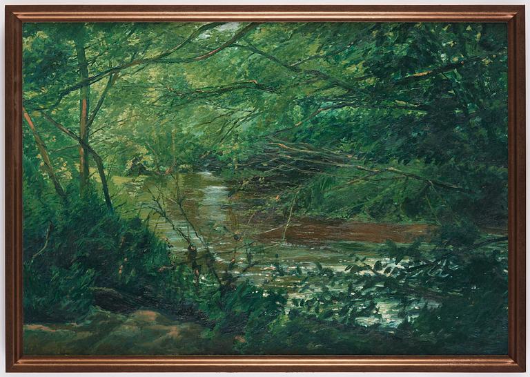 Gerhard Nordström, Verdure by the river.