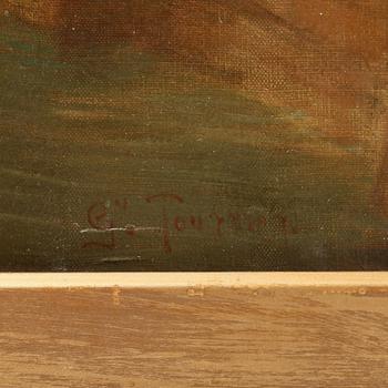 GUSTAVE L TOURRIER, tillskriven, olja på duk, signerad.