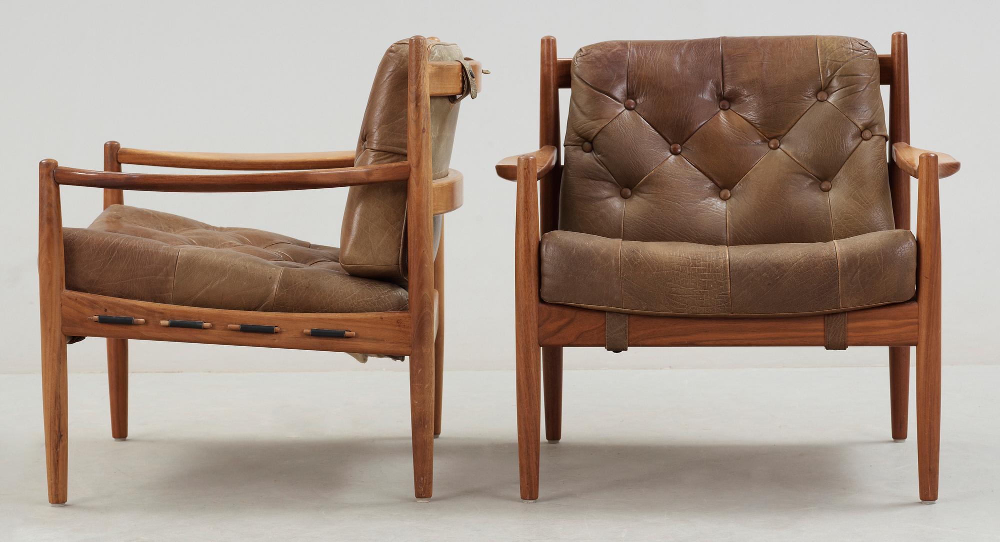 FÅTÖLJER, ett par, "Läckö", Ingmar Thillmark, OPE möbler, 1950/60-tal.