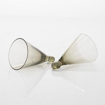 Kaj Franck, a set of six early 1950s schnapps glasses for Nuutajärvi.