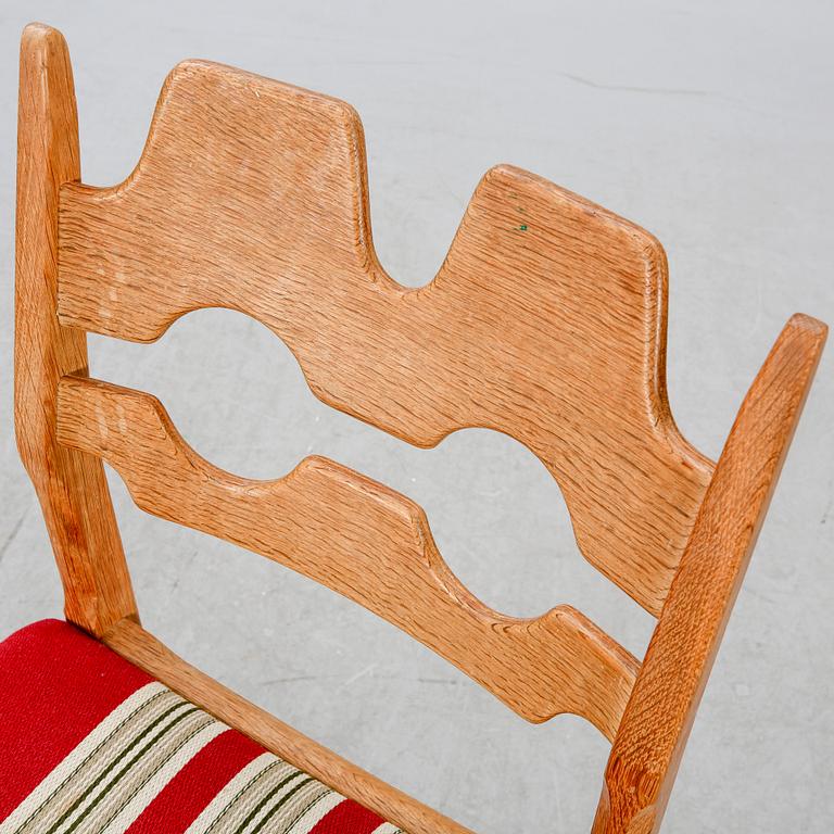 Henning Kjaernulf, Chairs, 6 pcs, Denmark, 1960s, Nyrup furniture factory.