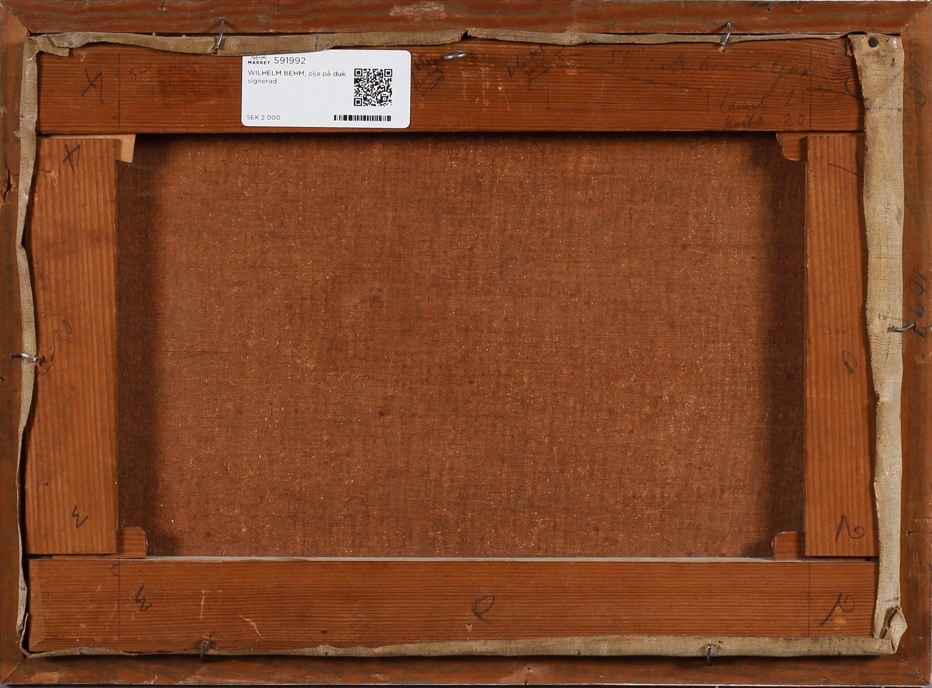 WILHELM BEHM, olja på duk, signerad.