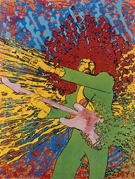 Martin Sharp, An Original Explosion Poster of Jimi Hendrix, published by Big O Posters, first printing, 1968.