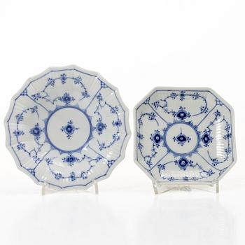 Royal Copenhagen, Thirteen service pieces, 'Musselmalet Riflet', Denmark, 19th–20th century.