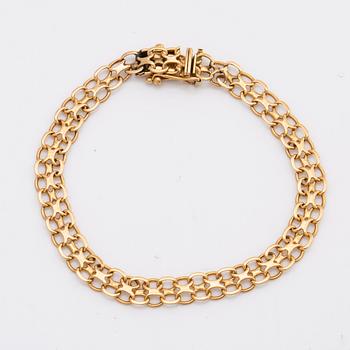 BRACELET 18K gold, 7 5 g, approx 17 x 0,5 cm, Swedish hallmarks.