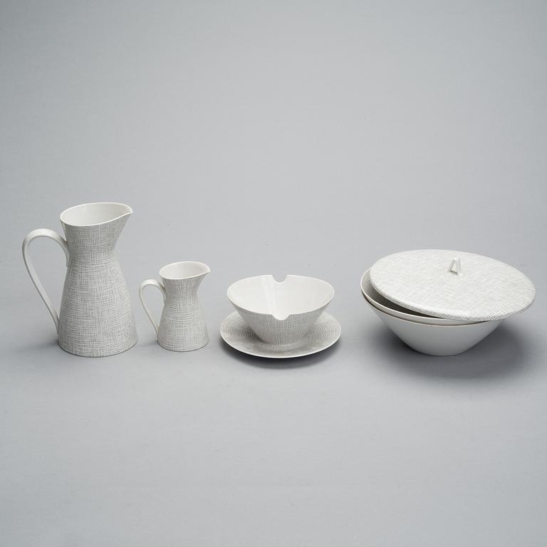 MATSERVIS, 78 delar, porslin, " Form 2000", Richard S. Latham & Raymond Loewy, Rosenthal 1900-talets mitt.