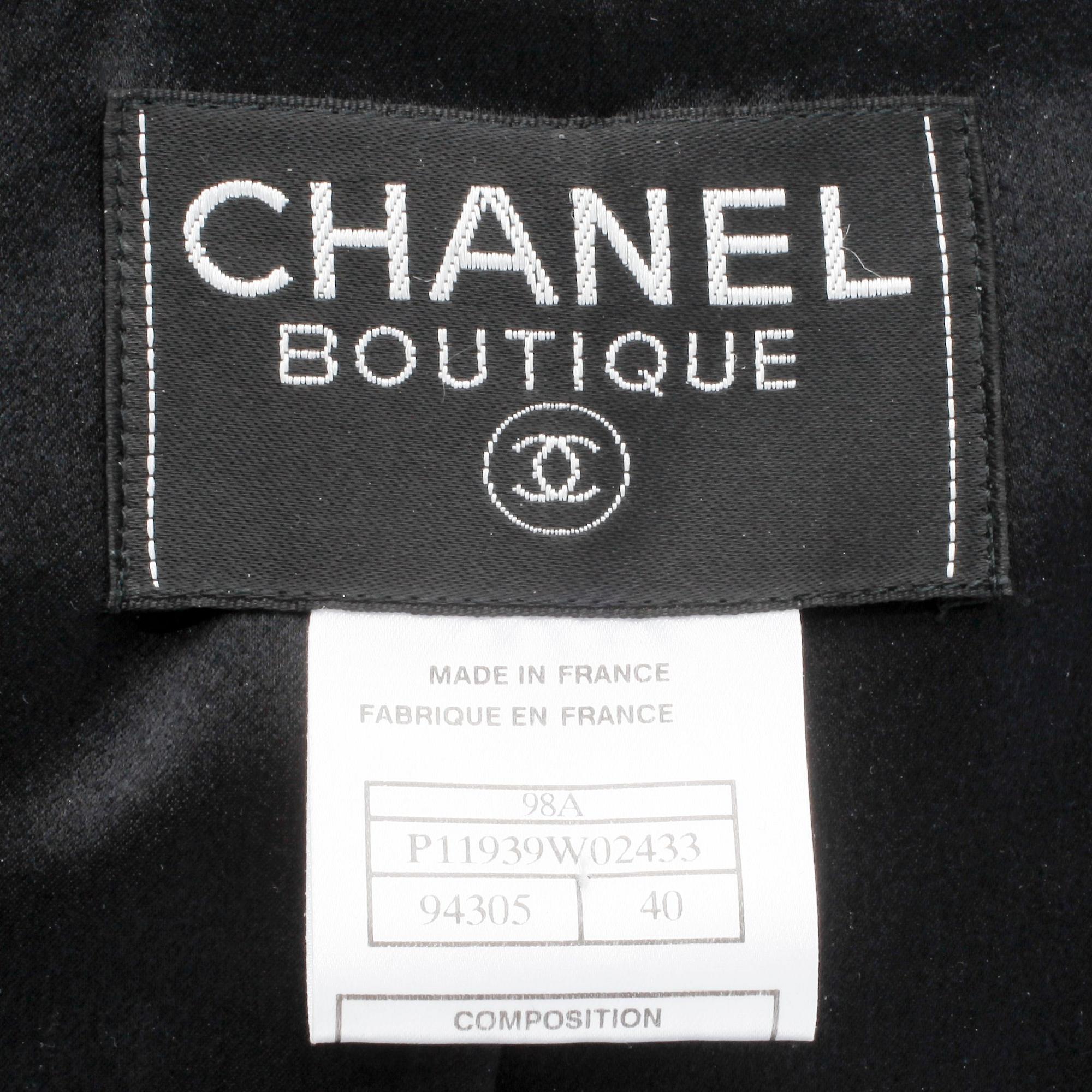 CHANEL, a black cashmere coat, size 40.