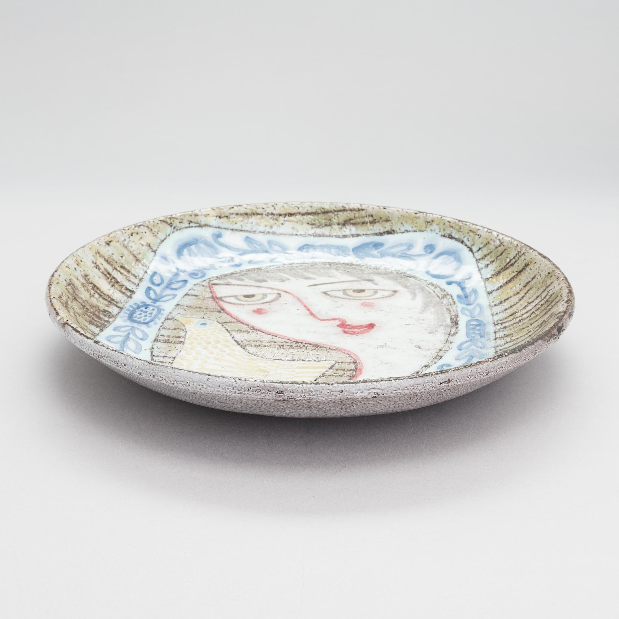 Mari Simmulson, a ceramic dish,  signed Mari S. Upsala Ekeby.