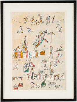 Madeleine Pyk, lithograph in colours, signed HC 14/30.