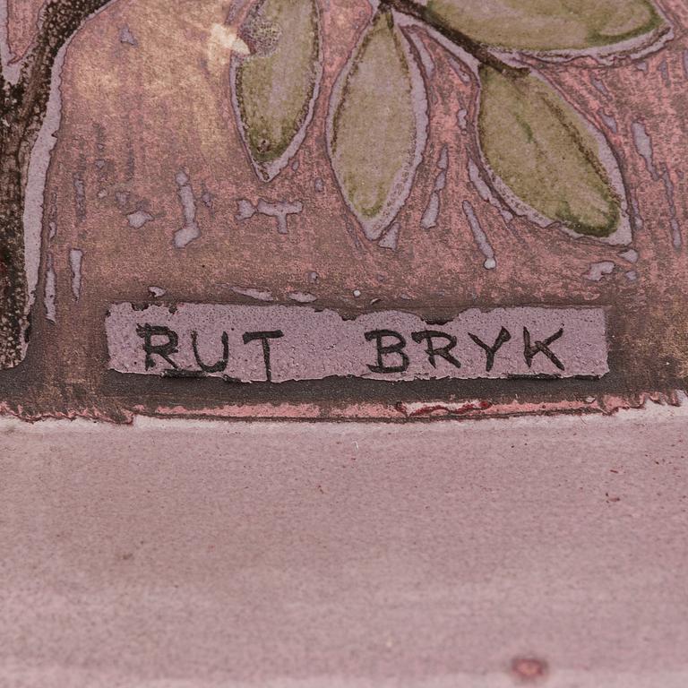 Rut Bryk, a ceramic dish signed Rut Bryk and a tergo Bryk Arabia.