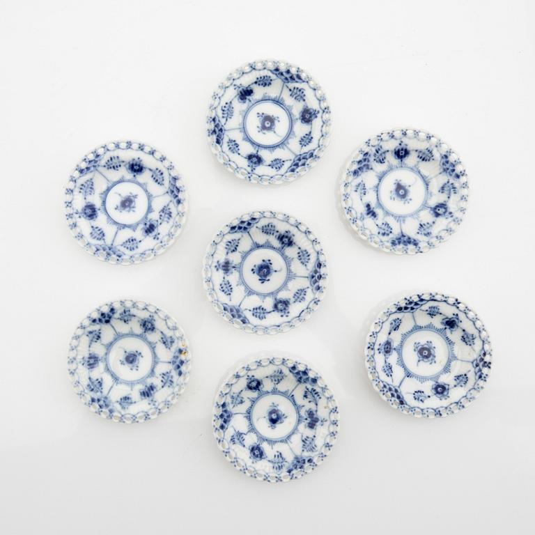Service, 46 pieces, porcelain, Blue Fluted "Full Lace" and "Half Lace", Royal Copenhagen, Denmark.
