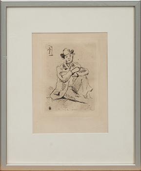 Paul Cézanne · PAUL CÉZANNE, etsning, état unique, utförd 1987.