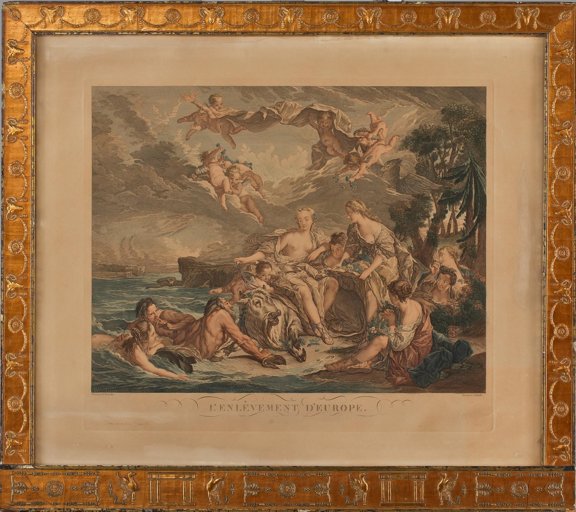 FRANCOIS BOUCHER, efter, etsning, 1800-tal.
