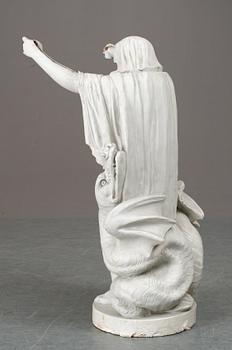 A late 18th century plaster sculpture/candelabra after the model by J. T. Sergel.