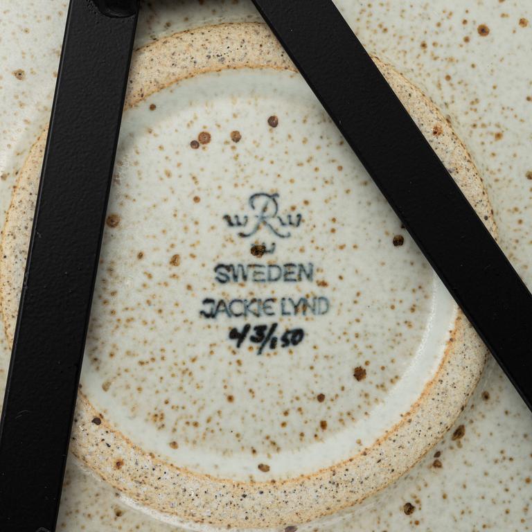 Jackie Lynd, a large stoneware platter, Rörstrand, signed and numbered 43/150.