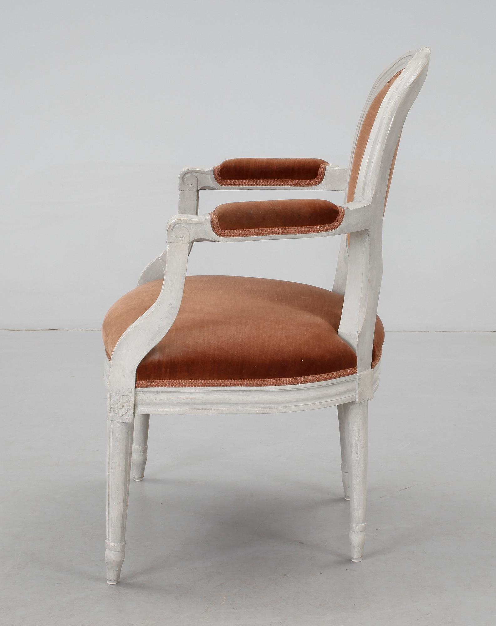 KARMSTOL, gustaviansk provins, sent 1700-tal.