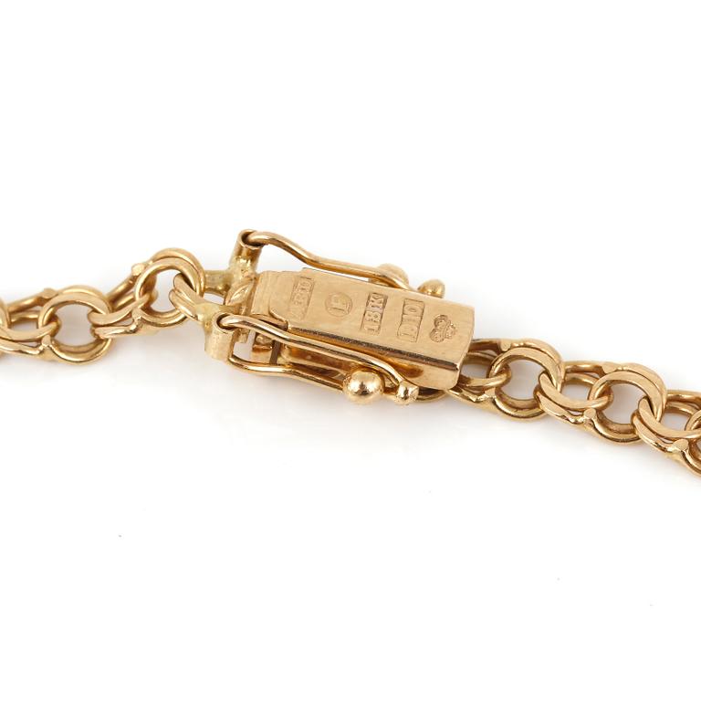 COLLIER, 18 k guld. 1976. Vikt ca 20 gram.