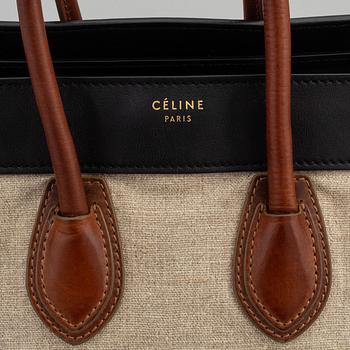 Céline, a canvas and leather 'Luggage' handbag.
