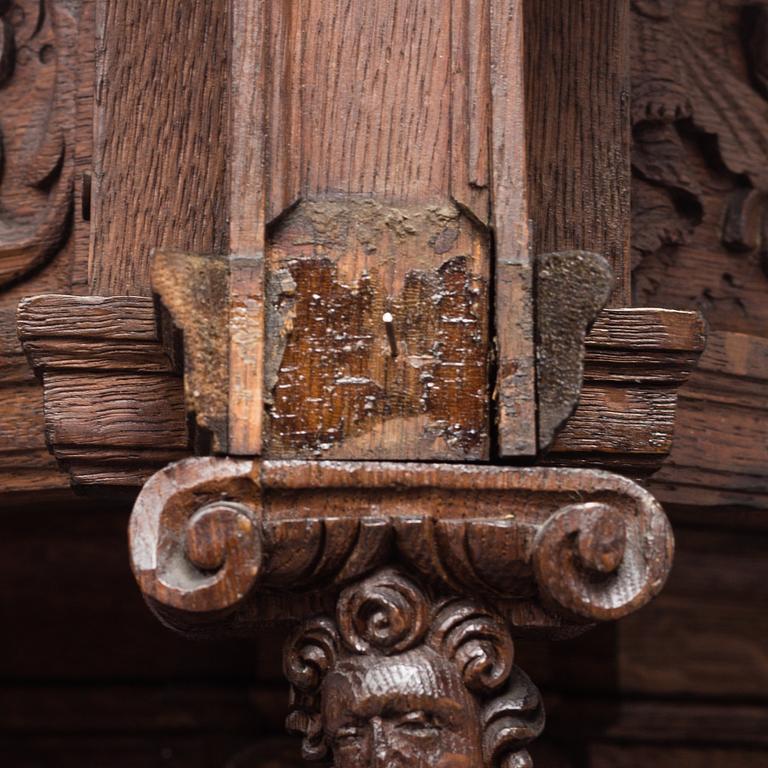 A 18th century Baroque oak cabinet.