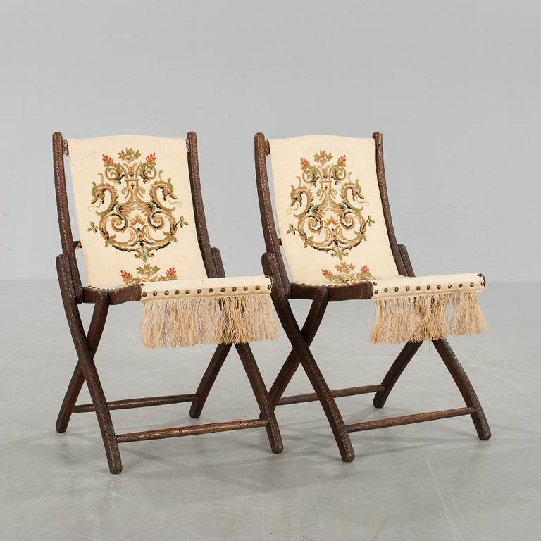 VIKSTOLAR, ett par, sekelskiftet 1800/1900.